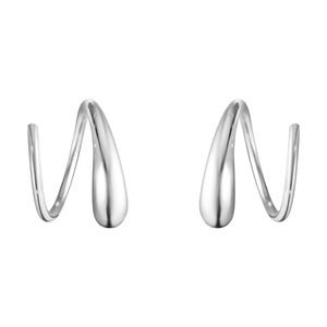 European And American Style Stud 925 Sterling Silver Earrings Spiral Shape Simple Light Fashion All-Match Jewelry Accessories