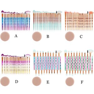 Женская мода 20 шт. Кисти для макияжа Установить порошковую основу для век для глаз подводка для глазной подводки для глазной подводки для губ Concealer Косметическая щетка