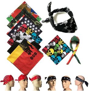 Magic Turban Bandana Hip Hop Square Headscarf Kerchief Sunscreen Neck Warmer Hårband Utomhus Sport Cykling Skelett Head Wrap Dance Mask Face Cover Gyl22