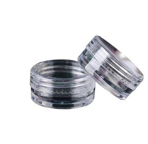 2021 1ML/1G Plastic Empty Face Cream Jar Cosmetic Sample Clear Pot Acrylic Make-up Eyeshadow Lip Balm Nail Art Piece Container Bottle Travel