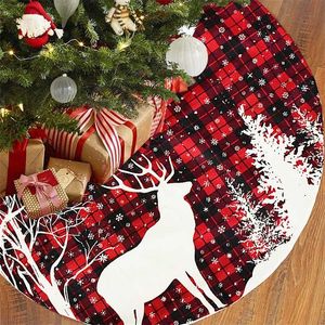 Christmas Tree Skirt Snowflake Xmas Tree Mat Carpet Ornament Christmas Decorations for Home Year Party Navidad Natal Gifts 211104