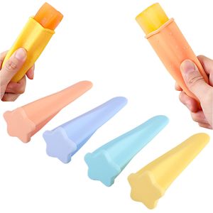 Silicone Popsicles Molds Ice Pops Mould Chocolate Jelly Maker BPA Free Handheld Ice-cream Tool Home DIY