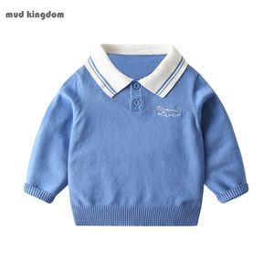 Mudkingdom Neonati maschi Maglioni lavorati a maglia Primavera Leggero Casual Risvolto Bambini Top Manica lunga Abbigliamento per bambini per 210615