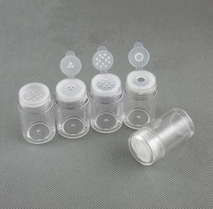 10ml Loose Proszek Pojemnik Jar Butelka Przezroczyste Plastikowe Broken Pojemniki Kosmetyczno-Powder Shadow Butelki z Sifter i Pokrywy SN5963