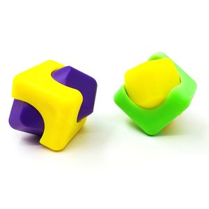 Wholesale square fidget cube resale online - Cube Square Shape Hand Spinner Finger Cube Fidget With Opp Bag for Kids Gift Decompression Dice Toys