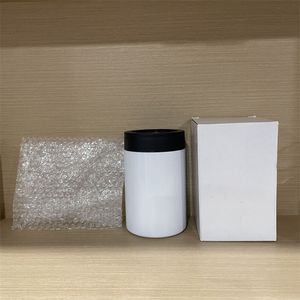 12oz Short Fatty Sublimation Dosenhalter Nahtlose 350ml Wärmeübertragungskühler Edelstahl Wasserflaschen Trinkmilchbecher auf dem Luftweg A12