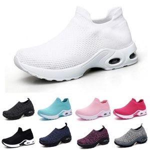 Style106 Moda Erkekler Koşu Ayakkabıları Beyaz Siyah Pembe Laceless Nefes Rahat Erkek Eğitmenler Tuval Ayakkabı Spor Sneakers Koşucular 35-42