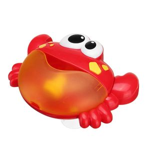 Adorável caranguejo Máquina de Máquina de Música Bubble Maker Banho Bebê Banho Chuveiro Divertido Red Plástico Brinquedos