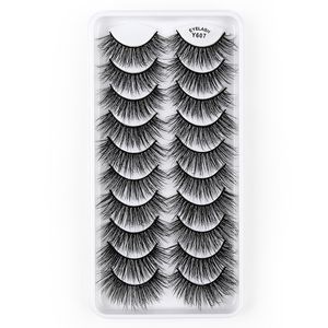 Nova Chegada Espesso Natural 3D Mink Falso Eyelashes Cosméticos Molduras Multicamadas Multicamadas Falsos Cílios Macio Vívido Lash Extensões Eyes Maquiagem Acessório