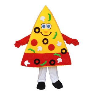 Costume della mascotte della pizza di Halloween Costume da cartone animato di alta qualità del piede Anime Personaggio a tema Festa di carnevale di Natale Costumi di fantasia Vestito per adulti