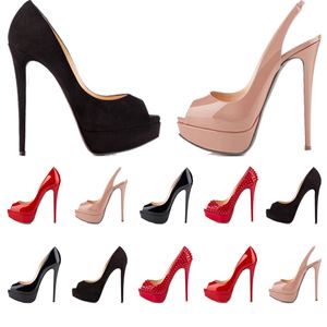Zapatos de diseñador de mujer Tacones de fondo rojo Tacones altos de 14 cm Luxurys Dress Bown Bottoms Paris Party Party Maxstep1