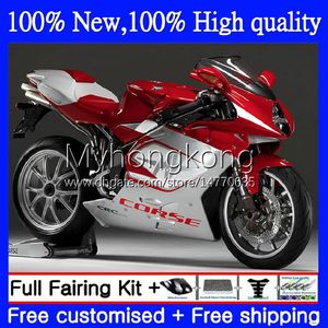 MV Agusta F4 R312 750S 1000 R 750 CC S 1000CC 05-06ボディワーク6NO.0 312R 750R 1000Rカウリング312 1078 S 05 06 MA MV F4 2005 2006ボディキットキットグロッシーシルブリーレッドレッドレッドレッドレッドレッドレッド