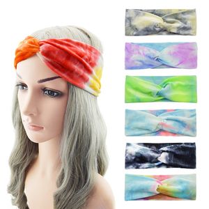 Kadın Bantlar Headwraps Kravat Boya Türban Hairbands Moda Saç Aksesuarları Koşu Kafa Spor Yoga Hairband M3766