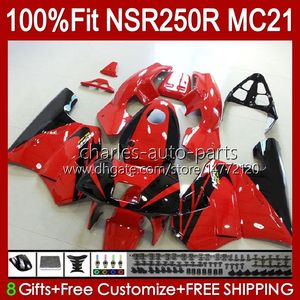 Iniezione OEM per HONDA rosso lucido NSR250 NSR 250 R MC21 PGM3 NSR250R 90 91 92 93 103HC.20 NSR 250R NSR250RR 1990 1991 1992 1993 Carene