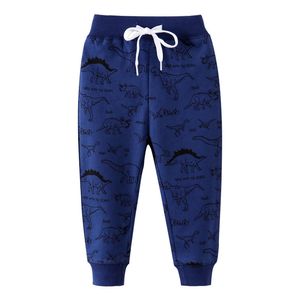 Top Brandneue Ankunft Tiere Kinder Jogginghose für Jungen Mädchen 2-7T Mode Sport Kordelzug Lange Hosen Baby Dinosaurier Hosen 210306