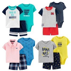 Orangemom offizieller Store 2021 Sommerkleidungsset Casuals Sport Baby Jungenkostüm 10 Farben Outfit für Menino Infantil 210309