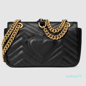 2021 أزياء مارمونتس مصممين النساء الأقفال حقيبة قلب الكتف رفرف سلسلة حقائب كلاسيكي crossbody مخلب حمل أكياس التسوق المساء 2