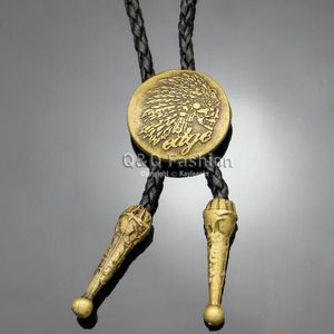 Pendant Necklaces Southwest Cowboy Chief Edge Skull Leather Rodeo Gypsy Bolo Bola Tie Necktie Jewelry Necklace