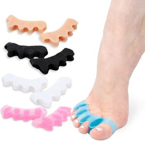 Silicone Finger Toe Protector Toe Separators Stretchers Straightener Bunion Protector Pain Relief Foot Care 5 Colors Q0608