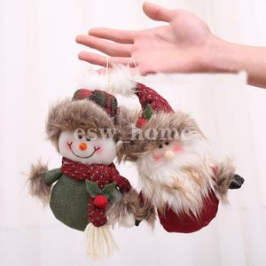 Christmas decorations pendants plush dolls Santa Claus snowman glass window scene decoration supplies