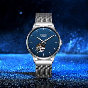 Zegarki mechaniczne Cadisen dla mężczyzn luksusowy automatyczny zegarek mody Tourbillon Zegardwatch Miyota 82S0 Relogio Masculino 2021