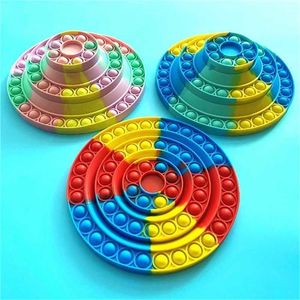 Silikon Fidget Chowany Składany Kubek Owocowy Płyta Cukierki Miseczki Sensory Zabawki Push Bubble Poppers Board Finger Puzzle Składany Circle Table Mata G118UWHA