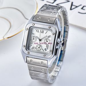 Top marca quadrado relógio homens clássico homens vintage quartzo relógio de aço inoxidável discar relógio de luxo montre homme