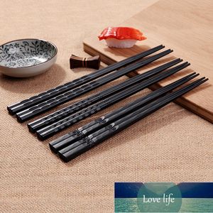 1 par kinesiska porslinware chopsticks japanska sushi stick legering icke-glida ätpinnar återanvändbara ätpinnar mat pip
