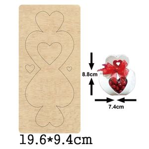 Simpatica scatola a forma di cuore di caramelle Fustelle fai-da-te Fustelle in legno fustellate adatte per fustellatrici comuni sul mercato 210702