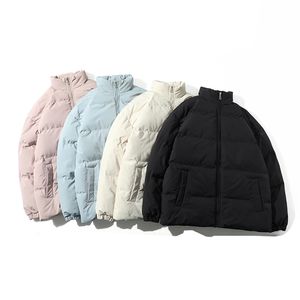 Vinterjacka Män Parkas förtjockad Varm kappa Mens Stand Collar Jackor Bubbla Färg Kvinnor Parka Coat Fashion Streetwear 6xl 211104