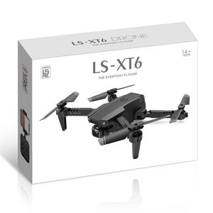 LSRC LS-XT6 Drone 4K HD Dual Lens Mini Drone WiFi 1080p Trasmissione in tempo reale Telecamere FPV Giocattolo pieghevole RC Quadcopter