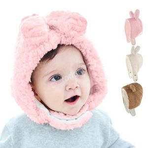 Herbst Winter Warme Baby Cartoon Niedlichen Häschen Ohr Fleece Hut Kind Babys Ohrenschützer Hüte Beanie Plüsch Hut