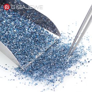 GIGAJEWE Mini diamante moissanite VVS1 a taglio rotondo di colore blu da 1 ct per la creazione di gioielli