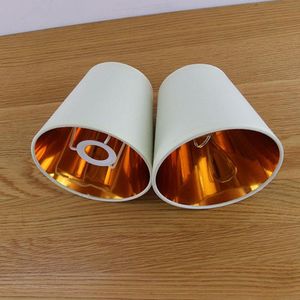 Lamp Covers & Shades 2PCS Simple Style Light Beige Color Plastic Cloth Lampshade,Ceiling Wall Cover Accessory For Home,E14/ Clip On