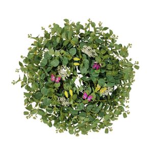 Dekorativa blommor kransar krans hängande kransar dörr trim party grön växt pengar löv påsk bröllop hem dekoration 50cm