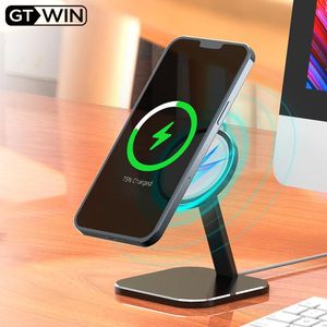 Mobiele telefoon Mounts Houders GTWIN W Mag veilige opladerhouder voor mini pro Max Magnetic Wireless Charging Stand