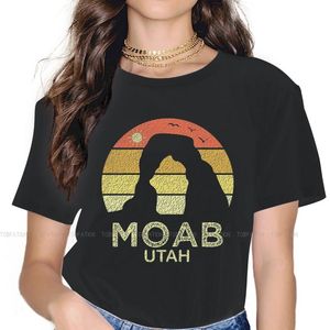 Damen T-Shirt Moab Utah Retro Vintage Hip Hop T-Shirt Outdoor Tops Casual T-Shirt Weiblich Kurzarm Einzigartige Geschenkkleidung