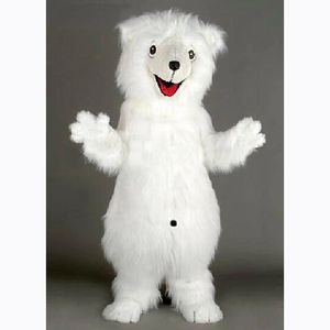 Plush Polar Bear Mascot Costume Halloween Christmas Fancy Party Cartoon Character Outfit Suit Adult Women Men Dress Carnival Unisex Adults