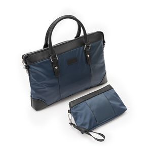 Men's Black Nylon Designer Briefcase High Quality Laptop Bag Large Capacity Retro Fashion Office Women Handbag 2pic/set