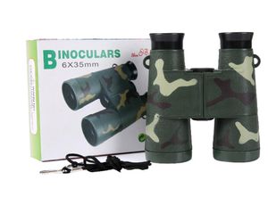 6 * 35 camuflagem infantil Binóculos pretos brinquedo binóculos plástico ao ar livre presente dobrável