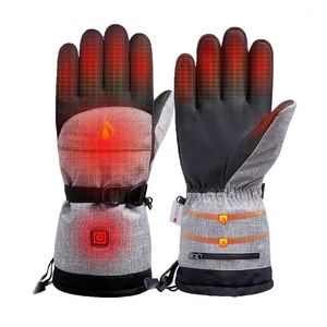 Ski Gloves Electric Heating Glove Snowmobile Snowboard Snow Mittens Windproof Waterproof Men Women Snowboarding Skiing