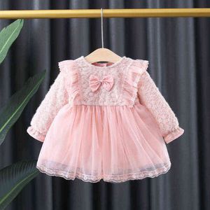 Frühling Neugeborene Baby Mädchen Kleidung Kleid für Kleinkind Baby Mädchen Kleidung Kleinkind 1 Jahr Geburtstag Prinzessin Spitze Tutu Kleider Kleid G1129