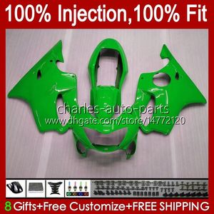 Injektionsformkropp för Honda CBR 600 F4 FS CC 600F4 Alla Green 600FS 99-00 Bodywork 54NO.191 CBR600F4 CBR600FS 1999 2000 CBR600 F4 600CC 99 00 100% Fit OEM Fairings