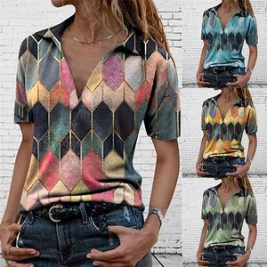 Summer Casual Loose T Shirt Ladies Patchwork Pullover Print Short Sleeved Tops Fashion Plus Size Clothing Blusa De Frio Feminina 210623