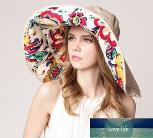 Moda Tasarım Çiçek Katlanabilir Dikilen Güneş Şapka Yaz Şapka Kadınlar Için UV Koruma Büyük Ağız Plaj Güneş Şapkaları Açık Fabrika Fiyat Uzman Tasarım Kalite Son Stil