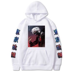 Токио Guel Hoodie Anime Manga Hoodie Kaneki Ken Напечатанные Мужчины / Женщины Толстовые толстовки с длинным рукавом Harajuku Y0803