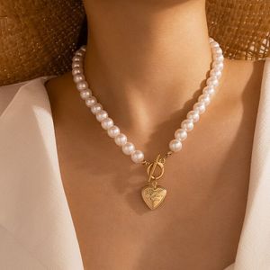 Pearl Stone Shell Pendant Necklace for Women Summer Beach Star Heart Chain Choker Necklaces Bohemian Bracelet Statement Jewelry Gift