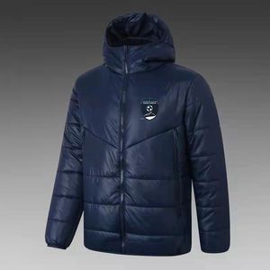 21-22 Evian Thonon Gaillard Męska kurtka z kapturem zimowa sport sportowy Full Zipper Sports Sport Outdoor ciepłe logo bluzy zwyczajowe