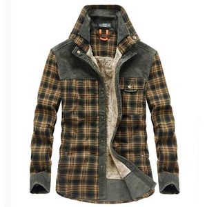 爆発的なブランドの男性の冬の格子縞のジャケット厚い綿の暖かい長袖コート服ヨーロッパアメリカンジャケット男性211206