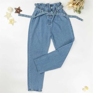 High Waist Loose Jeans For Women Comfortable Fashion Casual Straight Leg Baggy Pants Mom Jeans Washed Boyfriend Jeans 211104